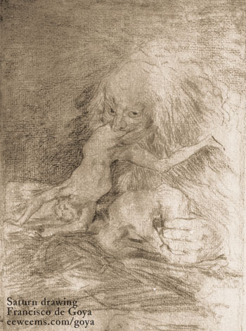 Saturn Drawing Goya