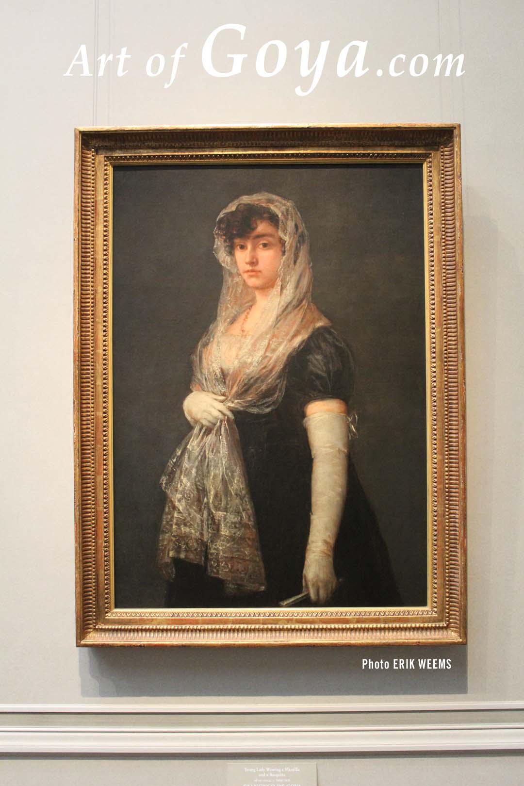 Goya painting Young Lady Wearing Mantilla